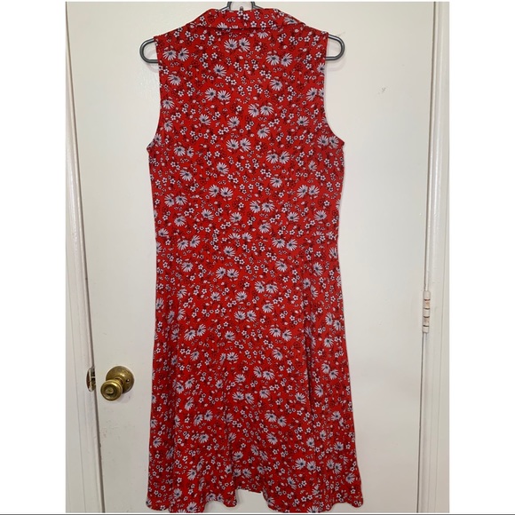 Red floral sleeveless dress - Picture 5 of 5